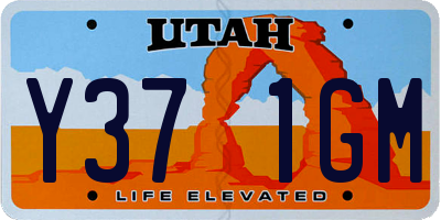 UT license plate Y371GM