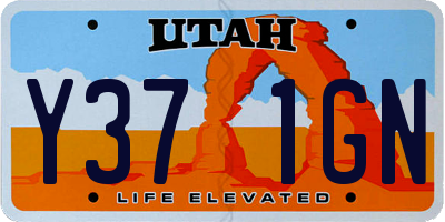 UT license plate Y371GN