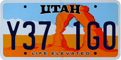 UT license plate Y371GO