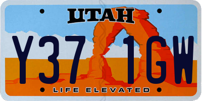 UT license plate Y371GW