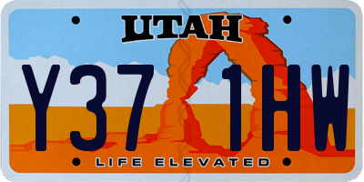 UT license plate Y371HW