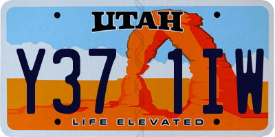 UT license plate Y371IW