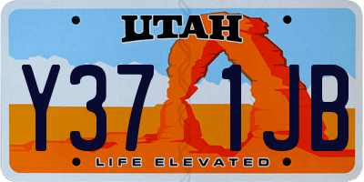 UT license plate Y371JB