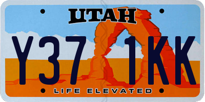UT license plate Y371KK
