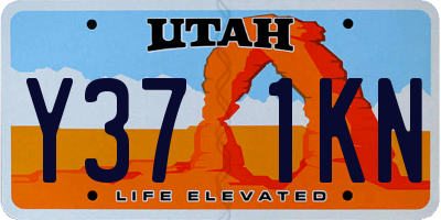 UT license plate Y371KN