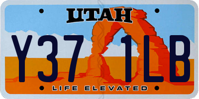 UT license plate Y371LB