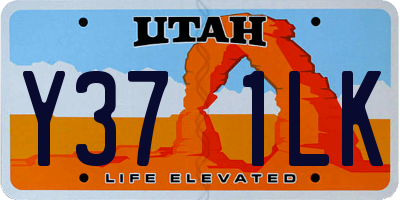 UT license plate Y371LK