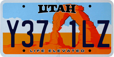 UT license plate Y371LZ
