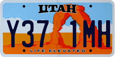 UT license plate Y371MH