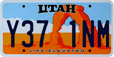 UT license plate Y371NM