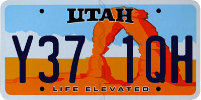 UT license plate Y371QH
