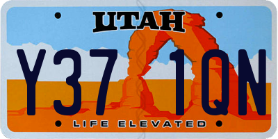 UT license plate Y371QN