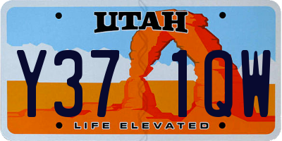 UT license plate Y371QW