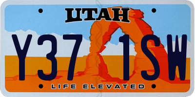 UT license plate Y371SW