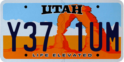 UT license plate Y371UM