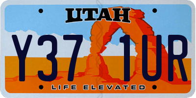 UT license plate Y371UR