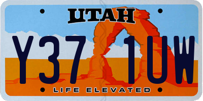 UT license plate Y371UW
