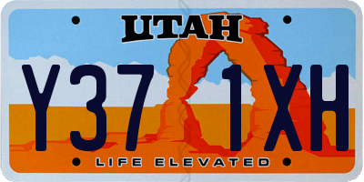 UT license plate Y371XH