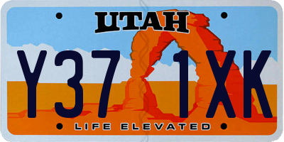 UT license plate Y371XK
