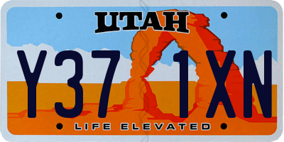 UT license plate Y371XN