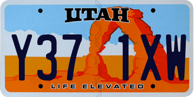 UT license plate Y371XW