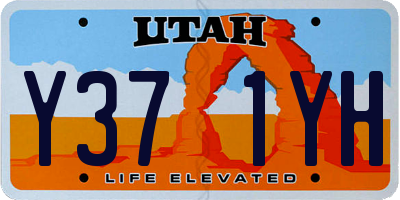UT license plate Y371YH