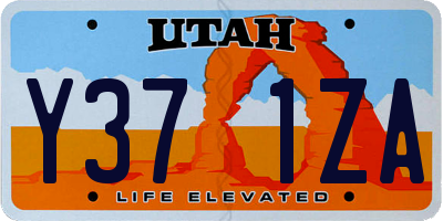 UT license plate Y371ZA