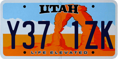 UT license plate Y371ZK