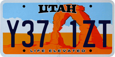 UT license plate Y371ZT