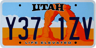 UT license plate Y371ZV