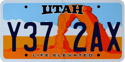 UT license plate Y372AX