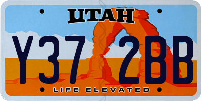UT license plate Y372BB