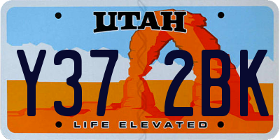 UT license plate Y372BK