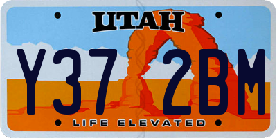 UT license plate Y372BM