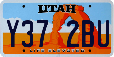 UT license plate Y372BU
