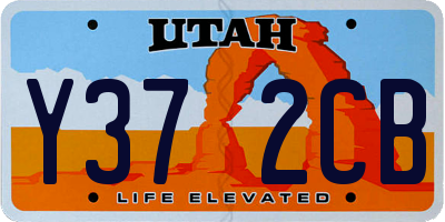UT license plate Y372CB