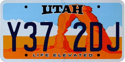 UT license plate Y372DJ