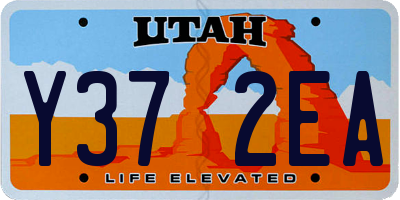 UT license plate Y372EA