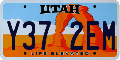 UT license plate Y372EM