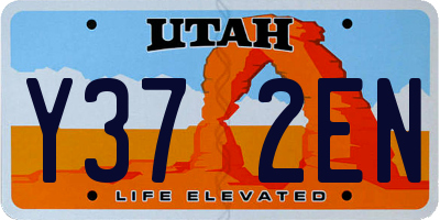 UT license plate Y372EN