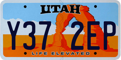 UT license plate Y372EP