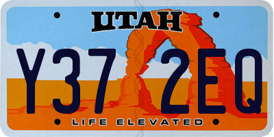 UT license plate Y372EQ