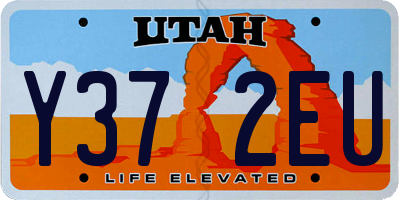 UT license plate Y372EU