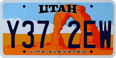 UT license plate Y372EW