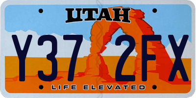 UT license plate Y372FX