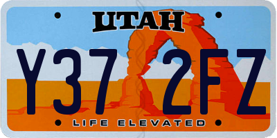 UT license plate Y372FZ