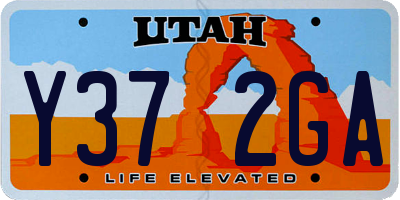 UT license plate Y372GA