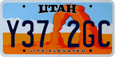 UT license plate Y372GC