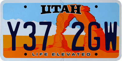 UT license plate Y372GW