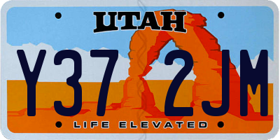 UT license plate Y372JM